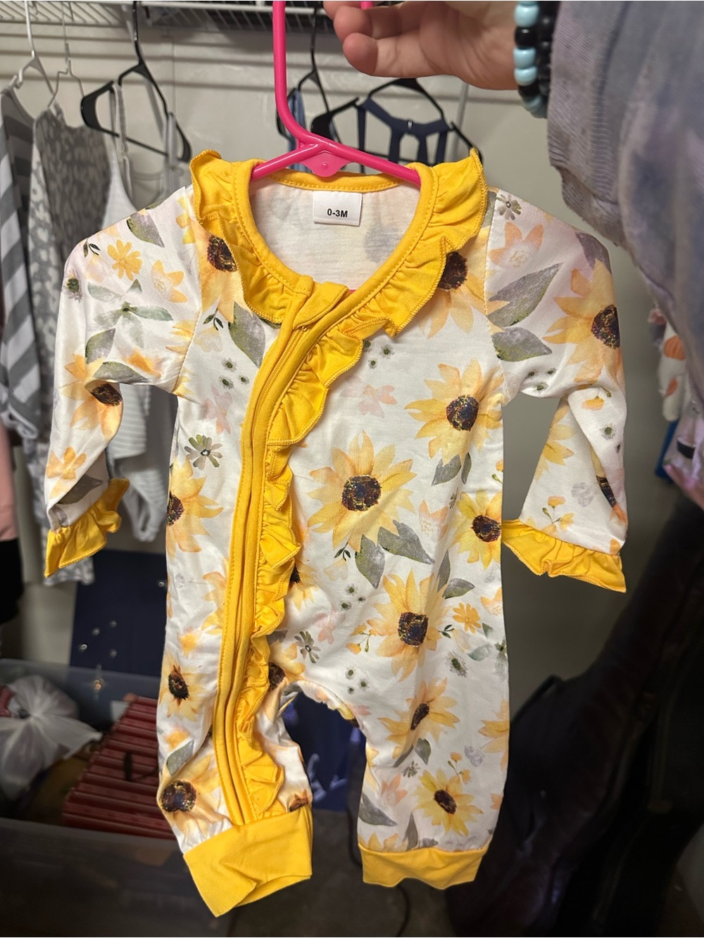 Sunflower baby bodysuit